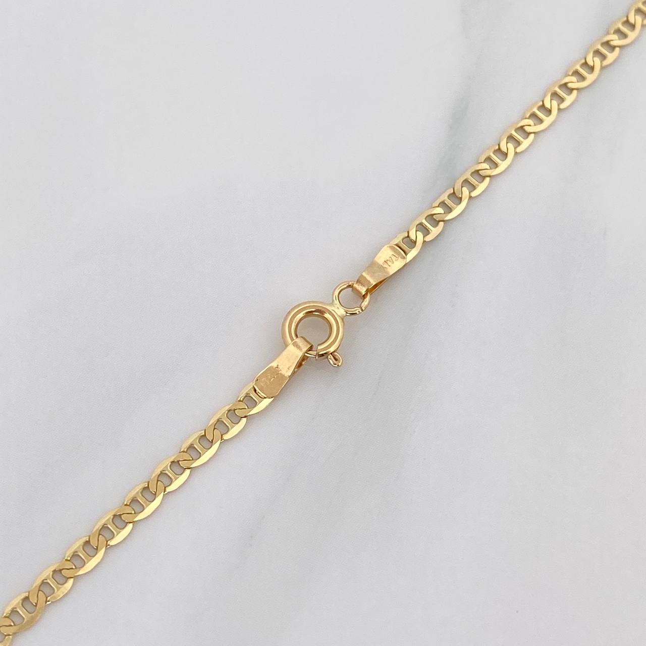 Cadena Escalera Plana 5.45 g / 60 cm / 1 mm Oro Amarillo 18K