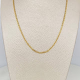 Cadena Escalera Plana 5.45 g / 60 cm / 1 mm Oro Amarillo 18K
