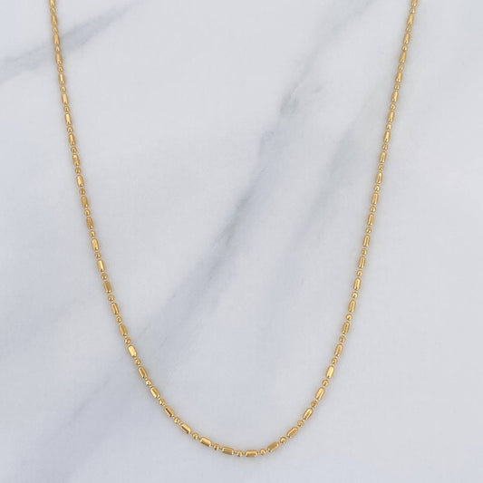 Cadena Morse 2.1 g / 45.5 cm / 0.5 mm Oro Amarillo 18K