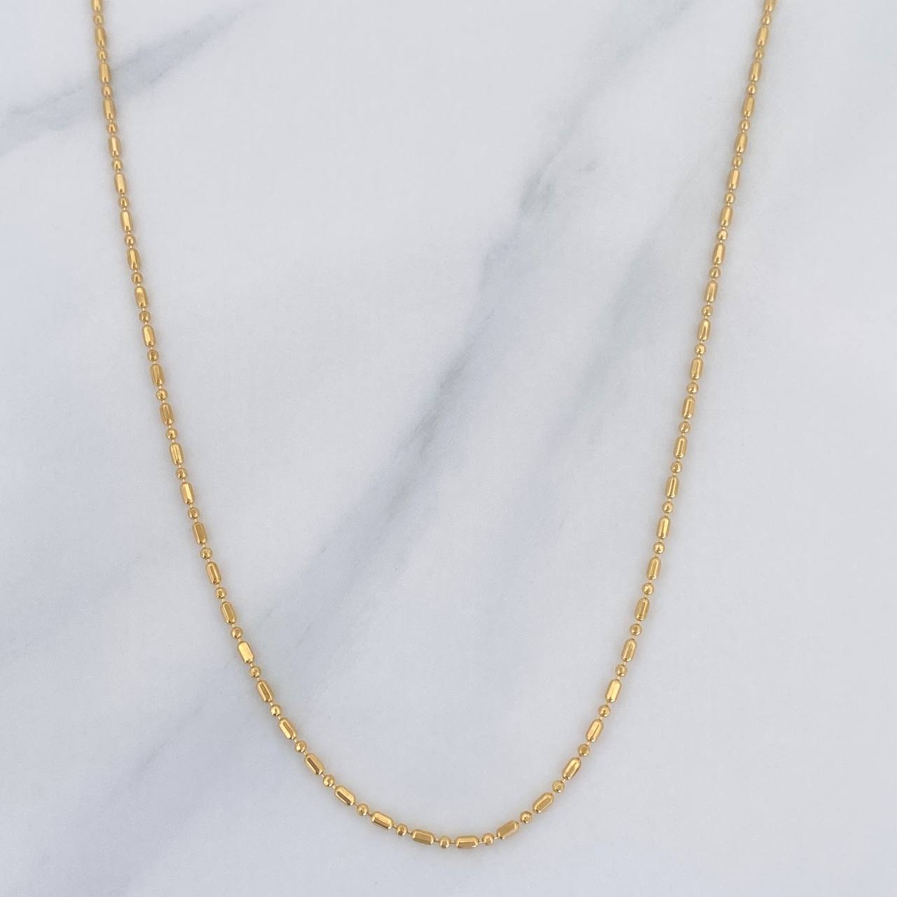 Cadena Morse 2 g / 45 cm / 0.95 mm Oro Amarillo 18K