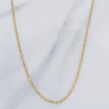 Cadena Morse 2.1 g / 45 cm / 0.95 mm Oro Amarillo 18K