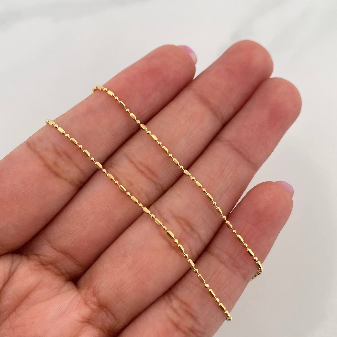 Cadena Morse 2.1 g / 45 cm / 0.95 mm Oro Amarillo 18K