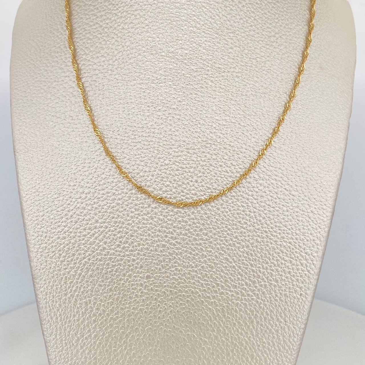 Cadena Singapur 1.5 g / 45 cm / 0.5 mm Oro Amarillo 18K