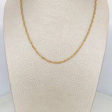 Cadena Singapur 1.5 g / 45 cm / 0.5 mm Oro Amarillo 18K