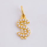 Dije Signo Dólar 1.1gr / 2.3cm / Oro Amarillo 18K