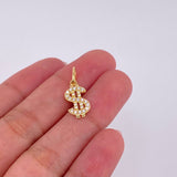 Dije Signo Dólar 1.1gr / 2.3cm / Oro Amarillo 18K