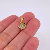 Dije Pajarito 0.95gr / 1.5cm / Dos Oros Amarillo Blanco 18K