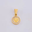 Dije Aguila Rayada 0.6gr / 1.4cm / Circones Blancos Oro Amarillo