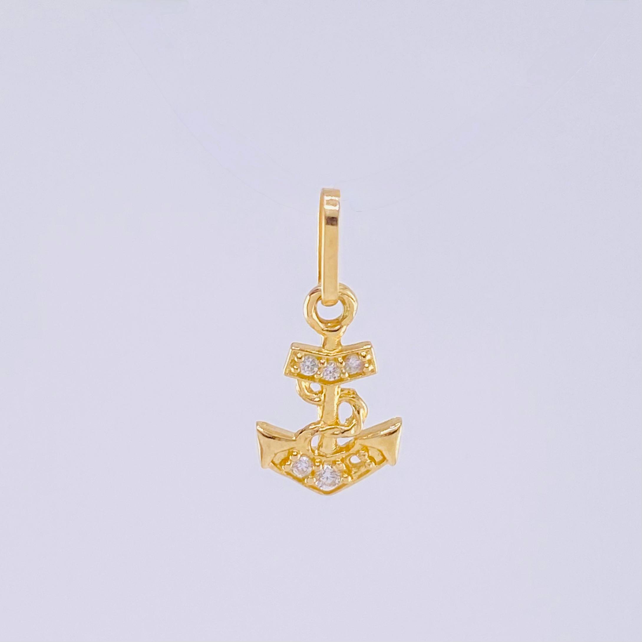 Dije Ancla 0.4gr / 1.5cm / Oro Amarillo 18K