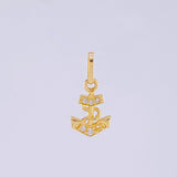 Dije Ancla 0.4gr / 1.5cm / Oro Amarillo 18K