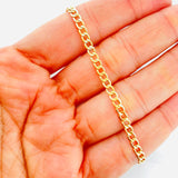 Pulso Cubano 2.4g / 21cm / 3.4mm Oro Amarillo 18K
