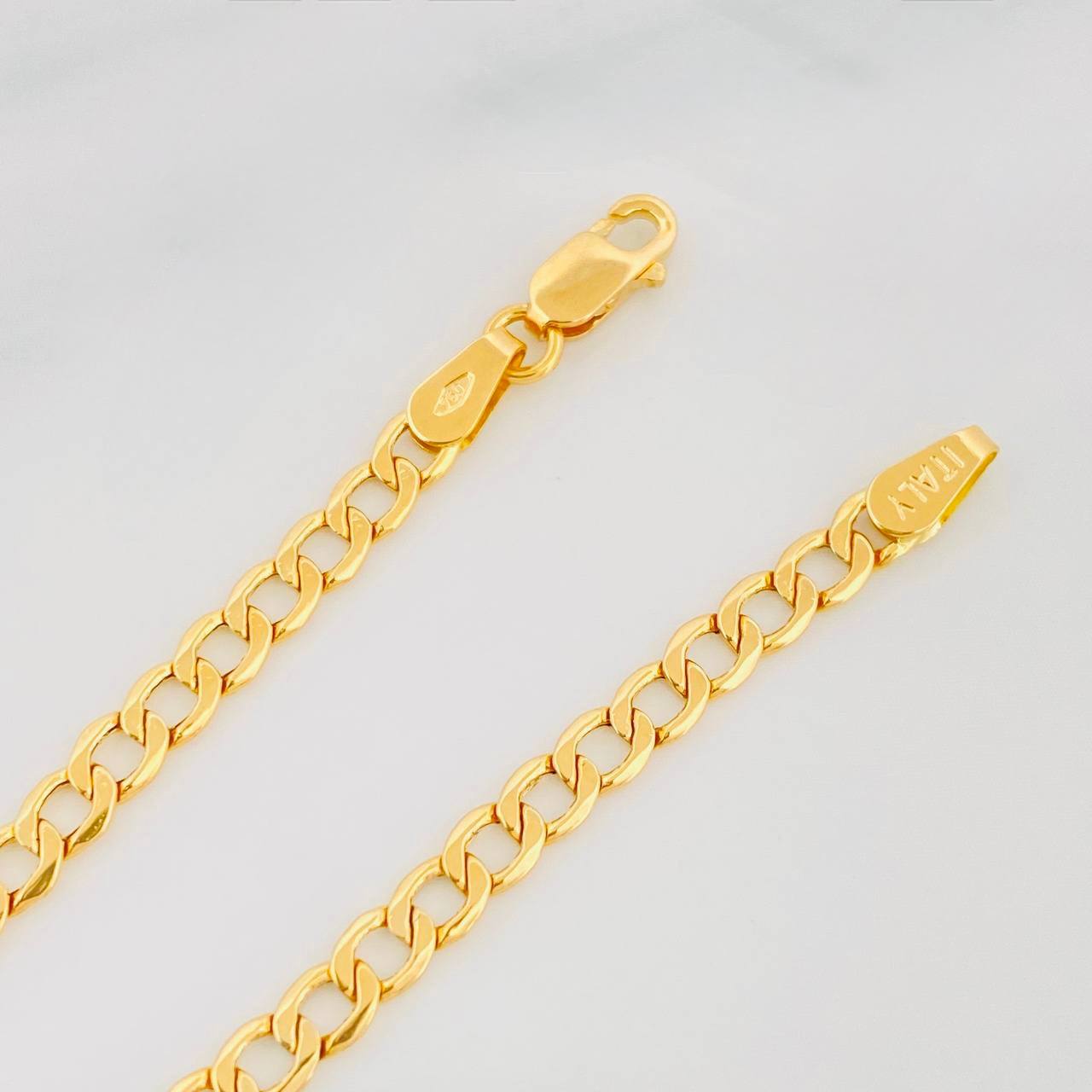 Pulso Cubano 2.4g / 21cm / 3.4mm Oro Amarillo 18K