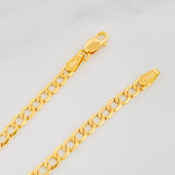 Pulso Cubano 2.4g / 21cm / 3.4mm Oro Amarillo 18K