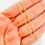 Cadena China 3.2g / 60cm / 1.5mm Oro Amarillo 18K