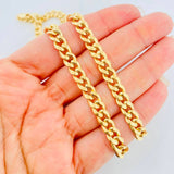 Cadena Cubana 13.5g / 60cm / 6.65mm Oro Amarillo 18K