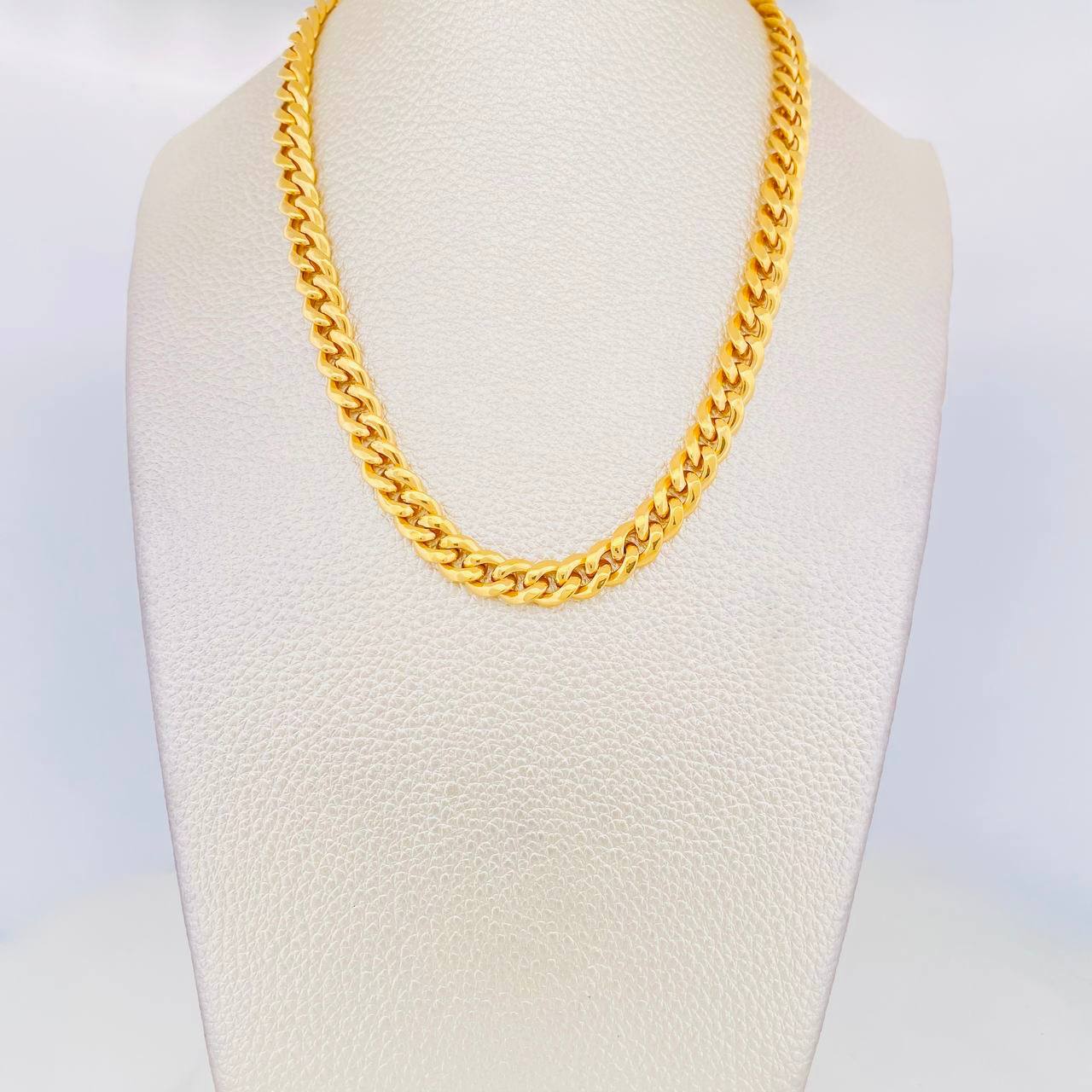 Cadena Cubana 13.5g / 60cm / 6.65mm Oro Amarillo 18K