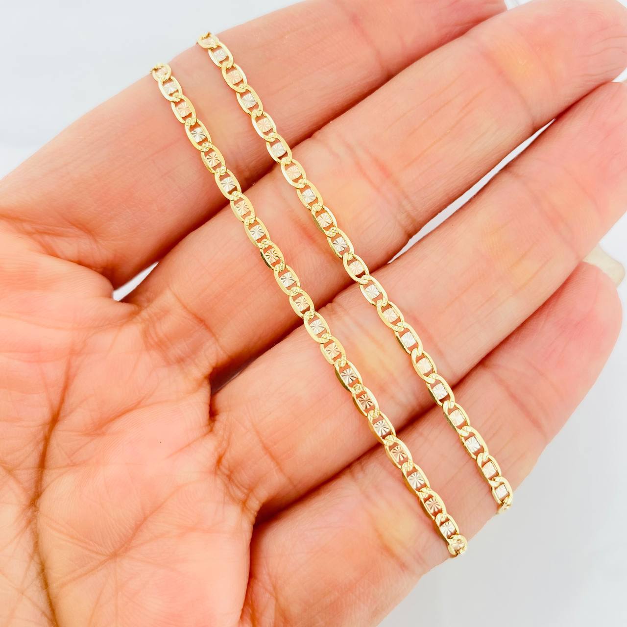 Cadena Escalera Plana 5.5g / 60cm / 2.4mm Tres Oros 18K