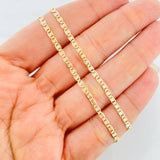 Cadena Escalera Plana 5.5g / 60cm / 2.4mm Tres Oros 18K