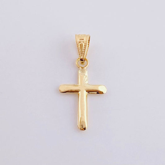 Dije Cruz Puntas Planas 0.5 g / 2.4 cm Oro Amarillo 18K