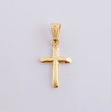 Dije Cruz Puntas Planas 0.45 g / 2.4 cm Oro Amarillo 18K