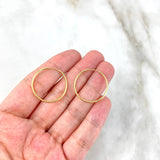 Candongas Aro Liso 0.95gr / 2.4cm / Oro Amarillo *