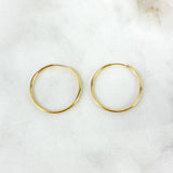 Candongas Aro Liso 0.9gr / 2cm / Oro Amarillo 18K ©