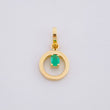 Dije Circulo Chispa Esmeralda 6pts 0.45g / 1.5cm Oro Amarillo 18K