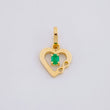 Dije Corazón Infinito Esmeralda 5pts 0.45g / 1.5cm Oro Amarillo 18K