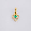 Dije Silueta Corazón Esmeralda 5pts 0.3g / 1.4cm Oro Amarillo 18K