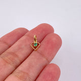 Dije Silueta Corazón Esmeralda 5pts 0.3g / 1.4cm Oro Amarillo 18K