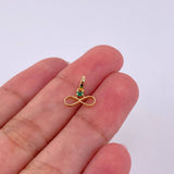 Dije Infinito Esmeralda 2pts 0.3g / 1.2cm Oro Amarillo 18K