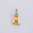 Dije Flor Esmeralda 6pts 0.35g / 1.5cm Oro Amarillo 18K