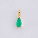 Dije Lagrima Esmeralda 24pts 0.25g / 1cm Oro Amarillo 18K