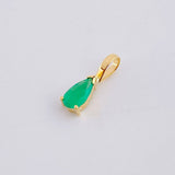 Dije Lagrima Esmeralda 24pts 0.25g / 1cm Oro Amarillo 18K