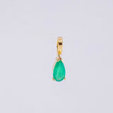 Dije Lagrima Esmeralda 24pts 0.25g / 1cm Oro Amarillo 18K