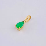 Dije Lagrima Esmeralda 19pts 0.25g / 1cm Oro Amarillo 18K