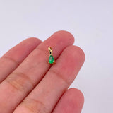Dije Lagrima Esmeralda 19pts 0.25g / 1cm Oro Amarillo 18K
