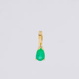 Dije Lagrima Esmeralda 19pts 0.25g / 1cm Oro Amarillo 18K