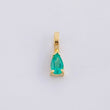 Dije Lagrima Esmeralda 15pts 0.25g / 1cm Oro Amarillo 18K