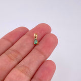 Dije Lagrima Esmeralda 15pts 0.25g / 1cm Oro Amarillo 18K