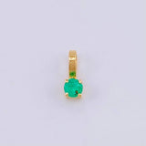 Dije Circulo Esmeralda 16pts 0.2g / 0.8cm Oro Amarillo 18K