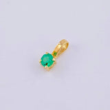 Dije Circulo Esmeralda 16pts 0.2g / 0.8cm Oro Amarillo 18K