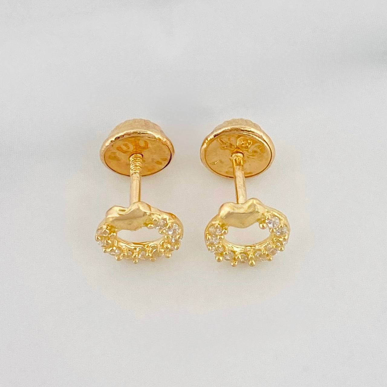 Topos Circulo Corazon 0.8g / 5.72mm Oro Amarillo 18K