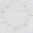Pulso Aro Seguido Plumas 1.35g / 19.5cm / 0.8mm Oro Amarillo 18K