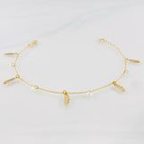 Pulso Modulable Aro Seguido Plumas 1.35g / 17cm - 19.5cm / 0.56mm Oro Amarillo 18K
