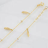 Pulso Modulable Aro Seguido Plumas 1.35g / 17cm - 19.5cm / 0.56mm Oro Amarillo 18K