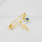Dije Click Ojo Turco 1.25g / 2.8cm Oro Amarillo 18K