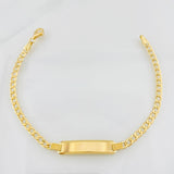 Pulso Cubano Placa 3.7g / 18cm / 2.85mm Oro Amarillo 18K