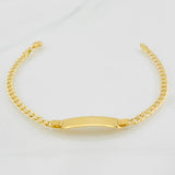 Pulso Cubano Placa 3.7g / 18cm / 2.85mm Oro Amarillo 18K