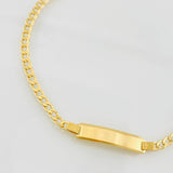 Pulso Cubano Placa 3.7g / 18cm / 2.85mm Oro Amarillo 18K